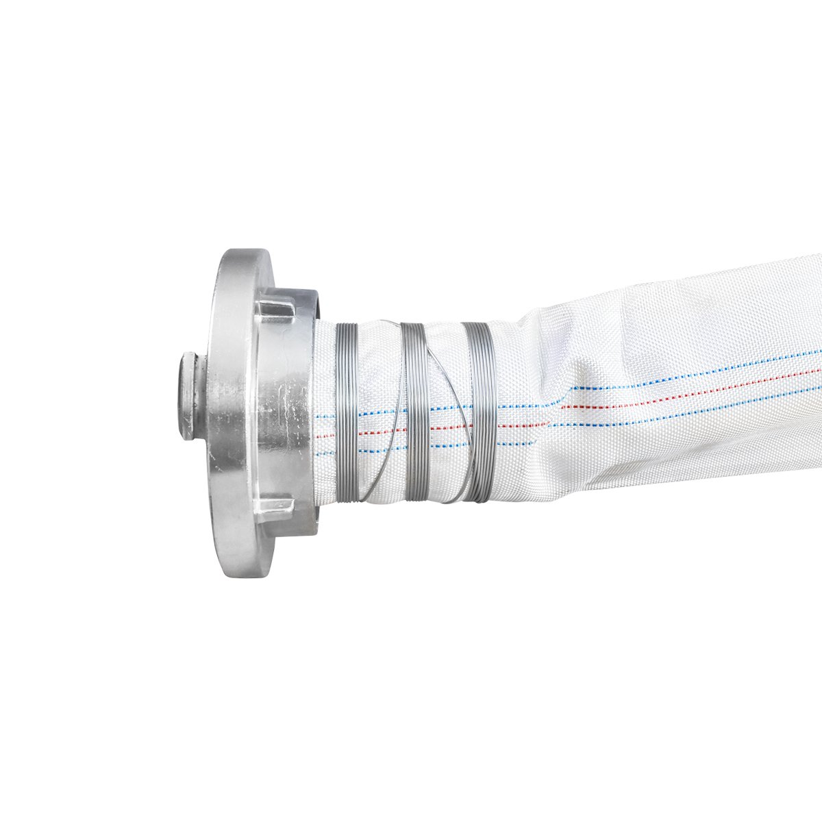 Furtun irigatii/pomp. premium din PVC 4 toli, lungime 20m cu racord aluminiu, max 10bar, panzat Breckner Germany
